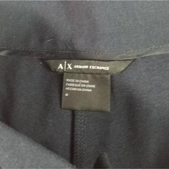 Armani Exchange Black Skinny Pants Elastic Waist Pockets Size 0 - Picture 5 of 7